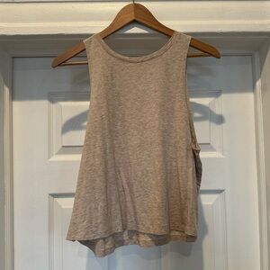 Girlfriend Collective Cupro Racerback Tank Top Oatmeal Heather XL